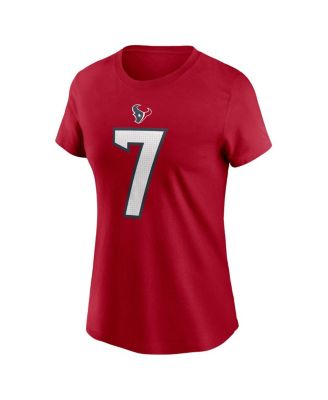 Women's C.J. Stroud Red Houston Texans Player Name and Number T-shirt