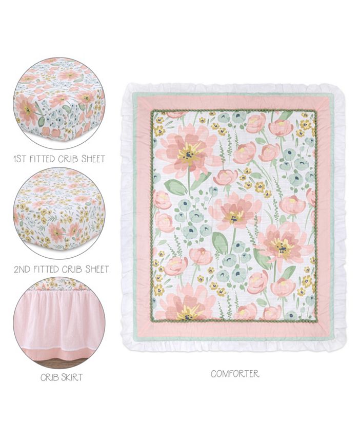 The Peanutshell Wildflower Organic Cotton Crib Bedding Set for Baby