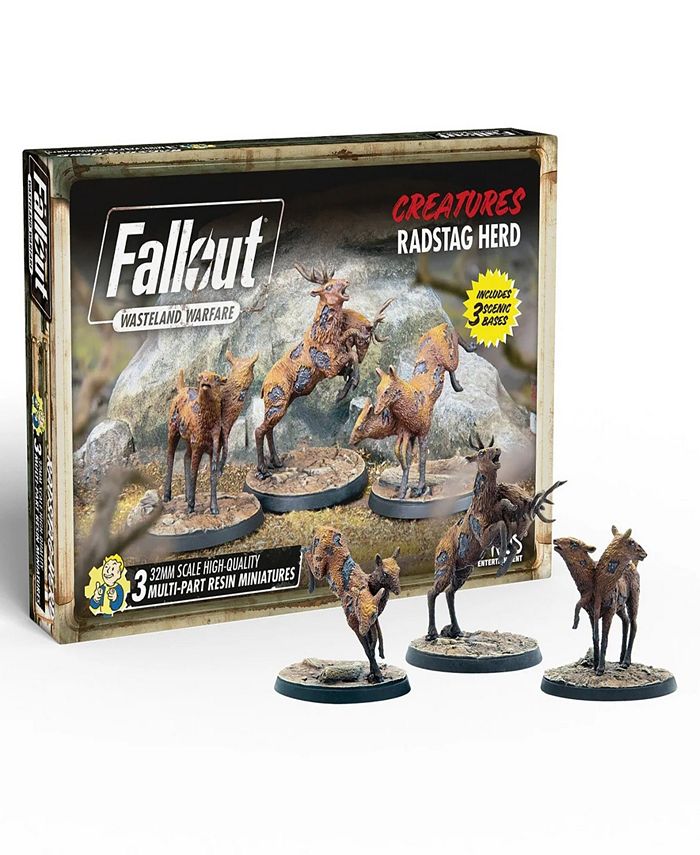 Modiphius Fallout Wasteland Warfare Creatures Radstag Herd 3 Figures ...