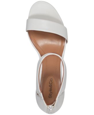 Women's Paycee Two-Piece Mid-Heel Dress Sandals, Created for Macy's