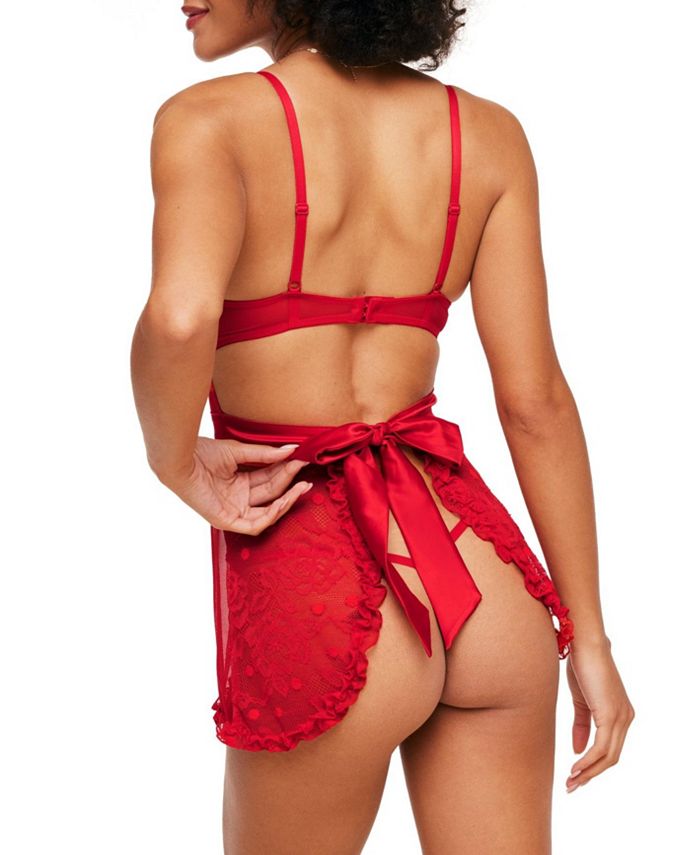 ICollection - Unwrap Me Open Cup Babydoll, Christmas Babydoll