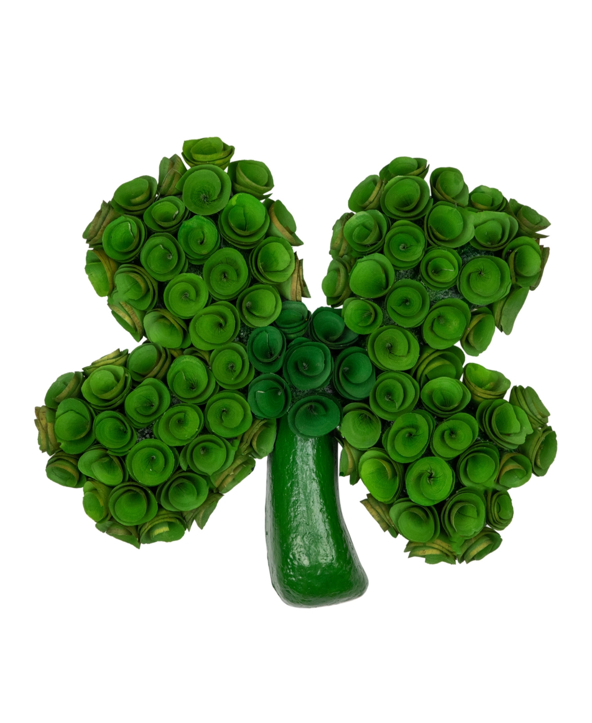 Northlight 14.5" Four Leaf Clover Wood Floral Decoration In Green