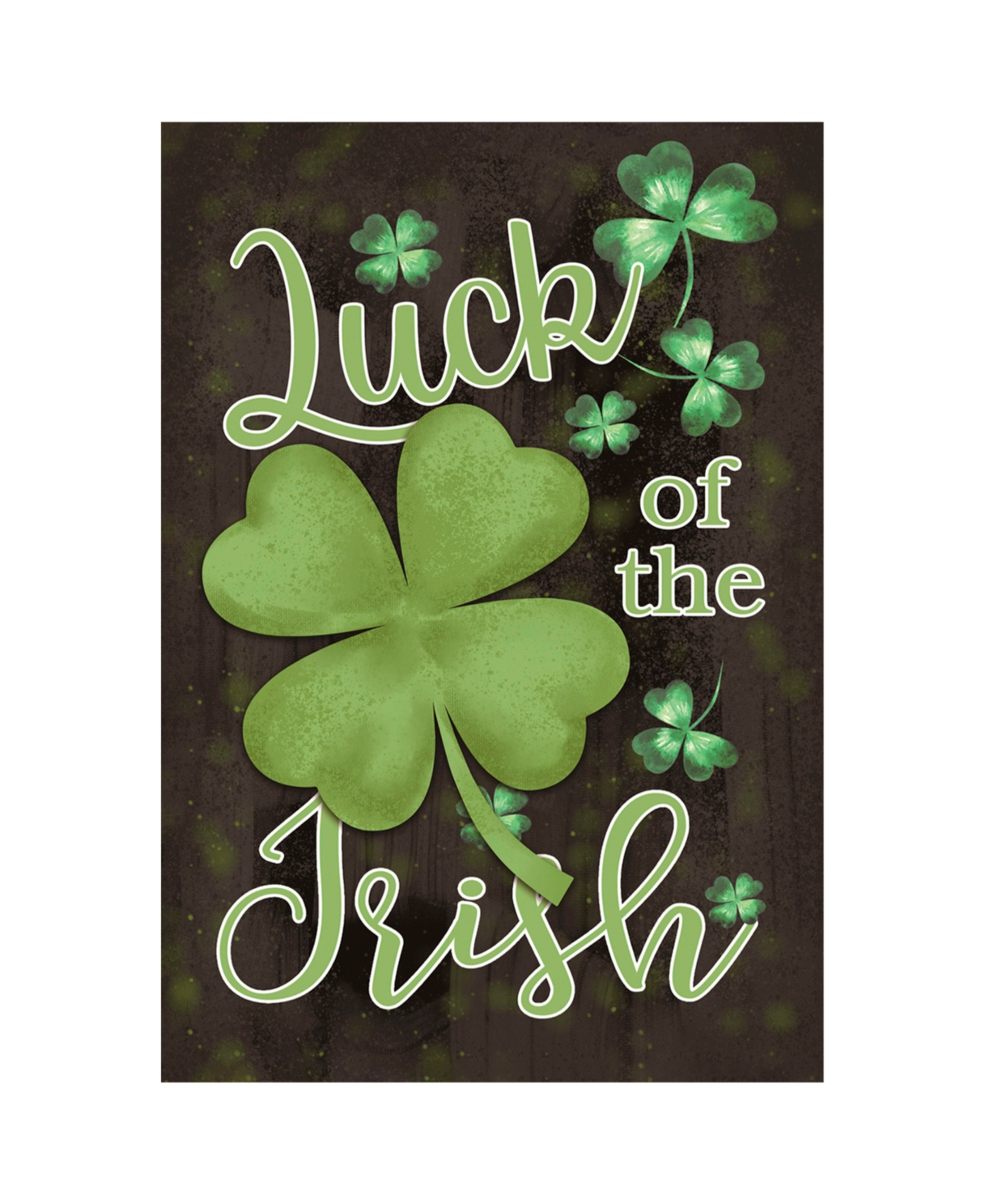 Northlight Luck Of The Irish Shamrock Outdoor Garden Flag 12.5" X 18" (poles Not Included) In Green