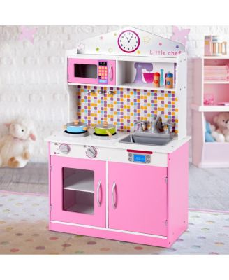 Kids Wooden Pretend Cooking Play set Cookware Play Set Kitchen Toys Toddler Gift