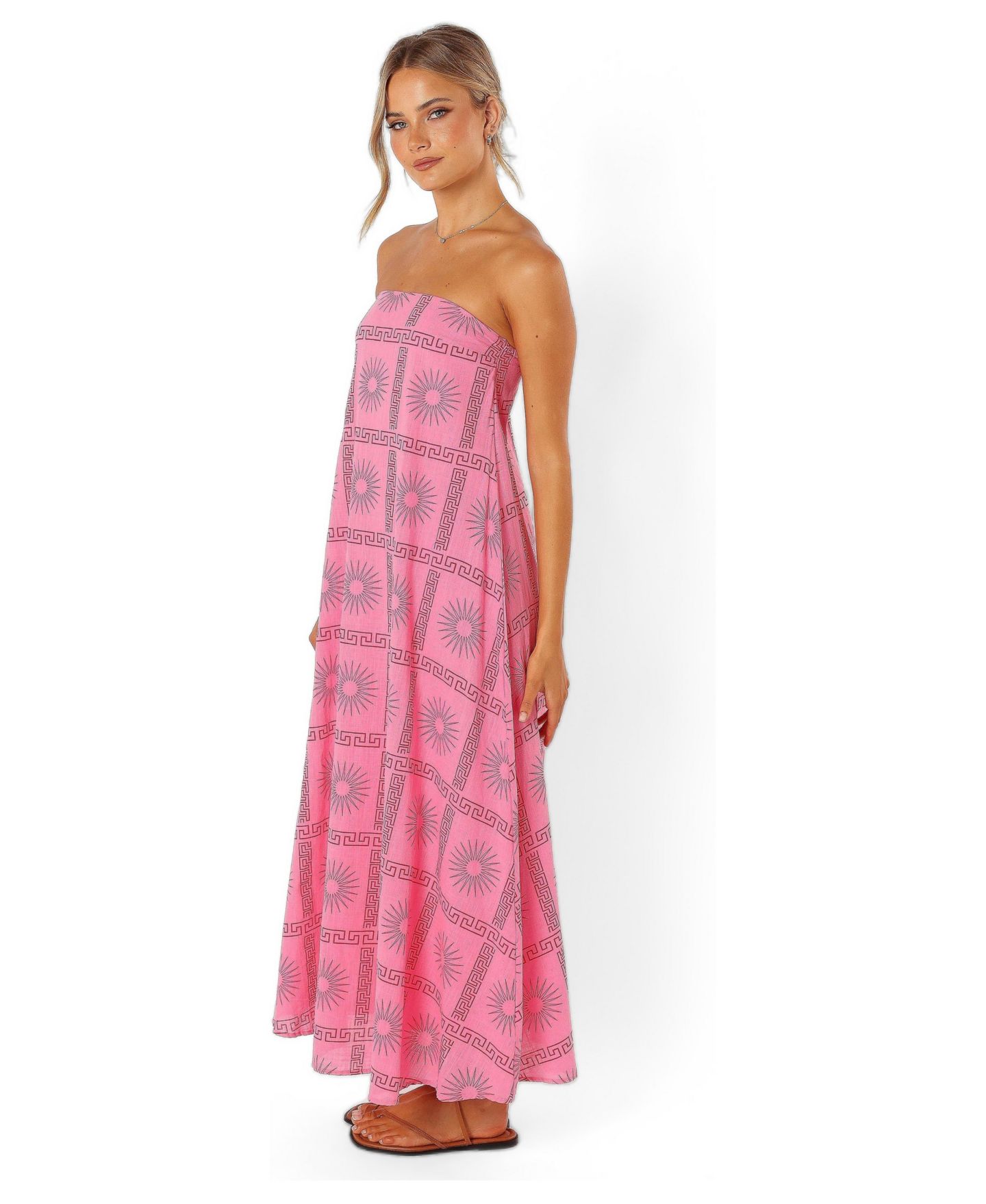 Женское платье Petal and Pup Soph Strapless Maxi, цвет: Розовый красный — фото 6