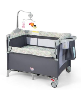 5-in-1  Portable Baby Beside Sleeper Bassinet Crib Playard with Diaper Changer