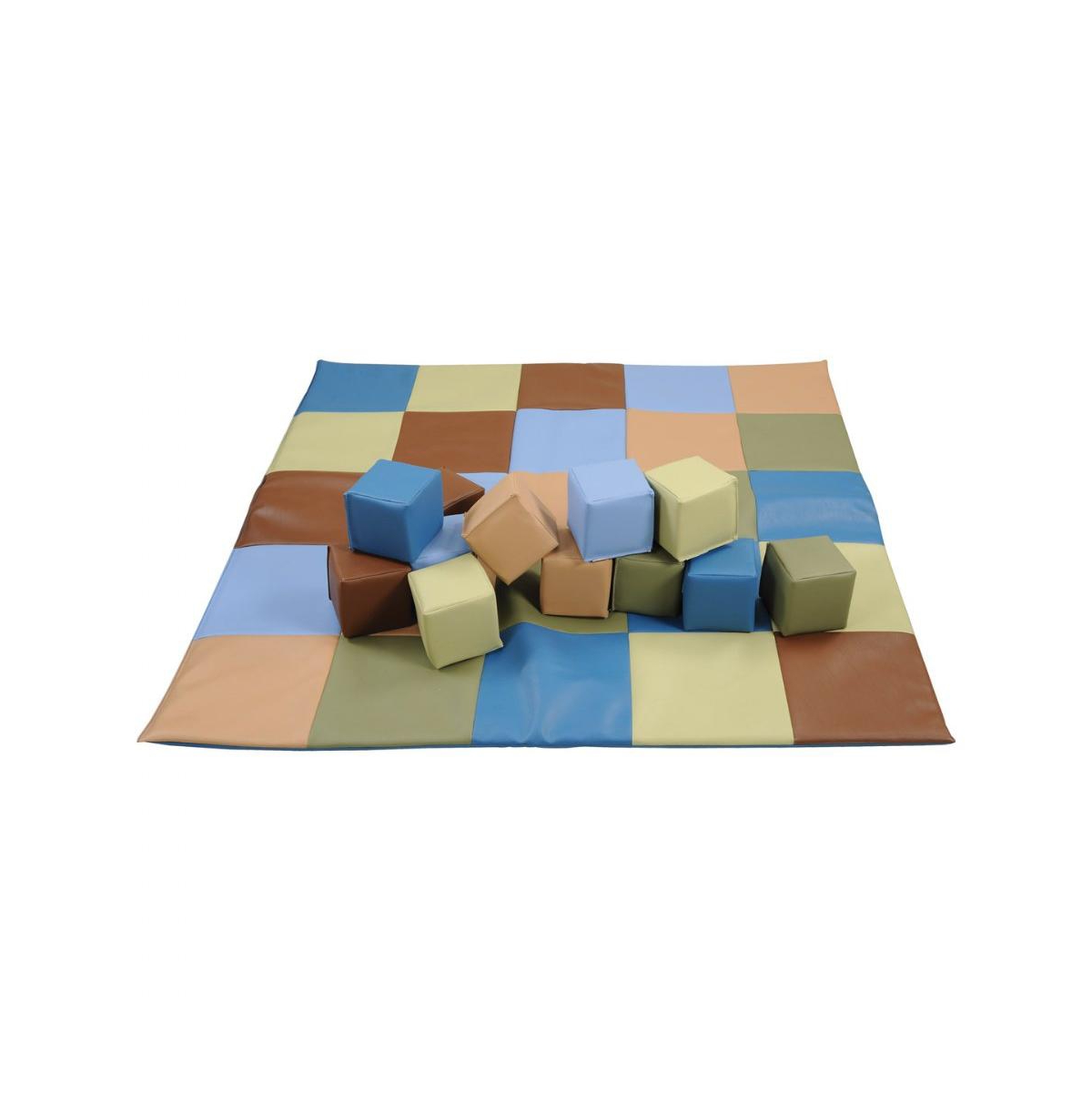 Kaplan Early Learning Woodland Patchwork Natural Colored Toddler Blocks - 12 Pieces - Assorted pre-pack