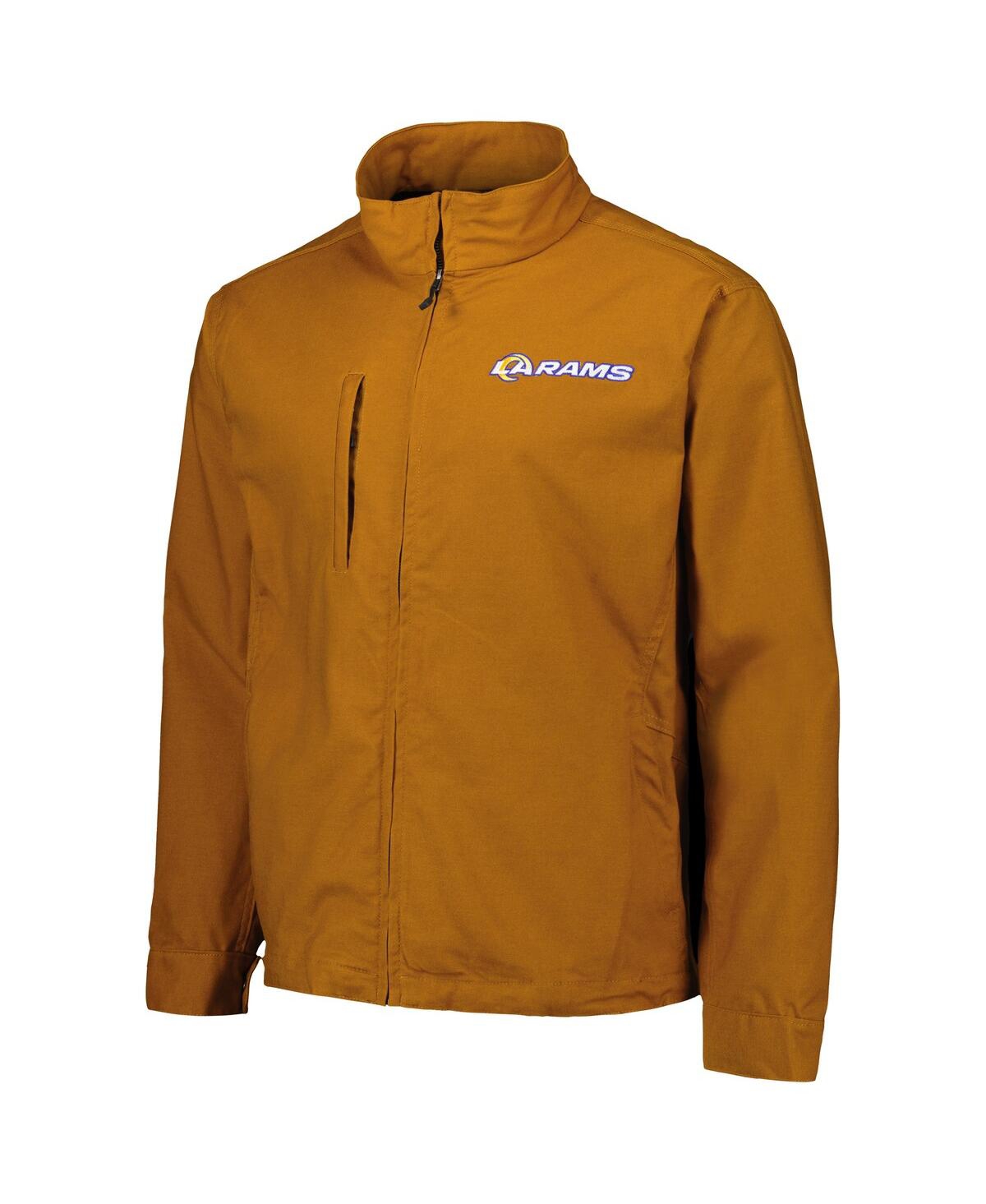 Men's DunbrookeLos Angeles Rams Journey Workwear Tri-Blend Full-Zip Jacket - Tan
