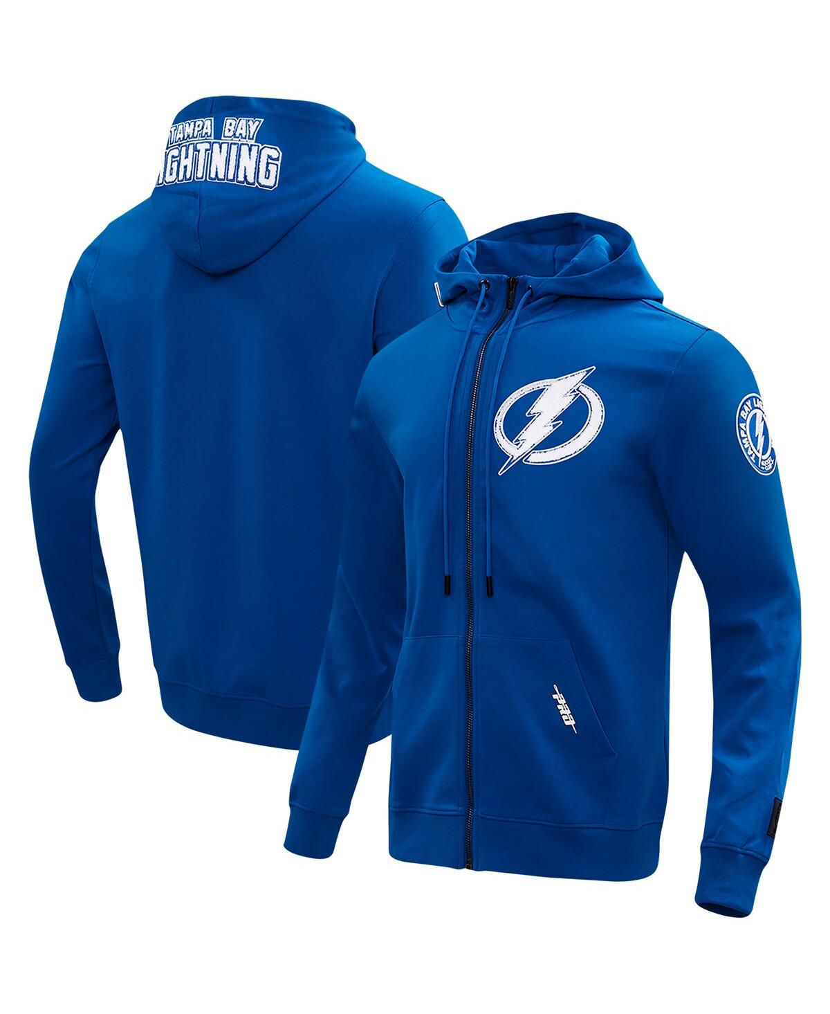 Мужская синяя куртка с капюшоном Tampa Bay Lightning Classic из синели на молнии