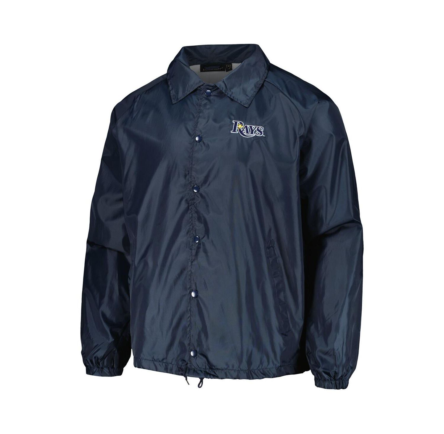 Men's Navy Tampa Bay Rays Coach's Raglan Full-Snap Windbreaker Jacket
