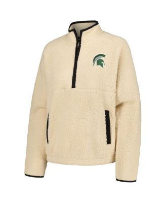 Women's Natural Michigan State Spartans Everest Half-Zip Sweatshirt