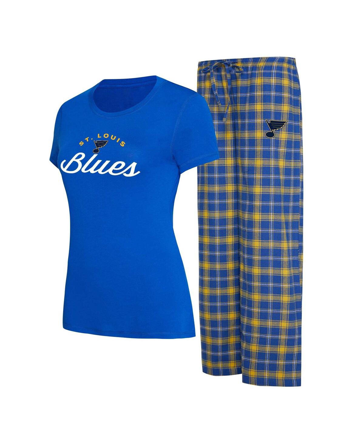Women's Concepts Sport Blue, Gold St. Louis Blues Arctic T-shirt and Pajama Pants Sleep Set - Blue, Gold
