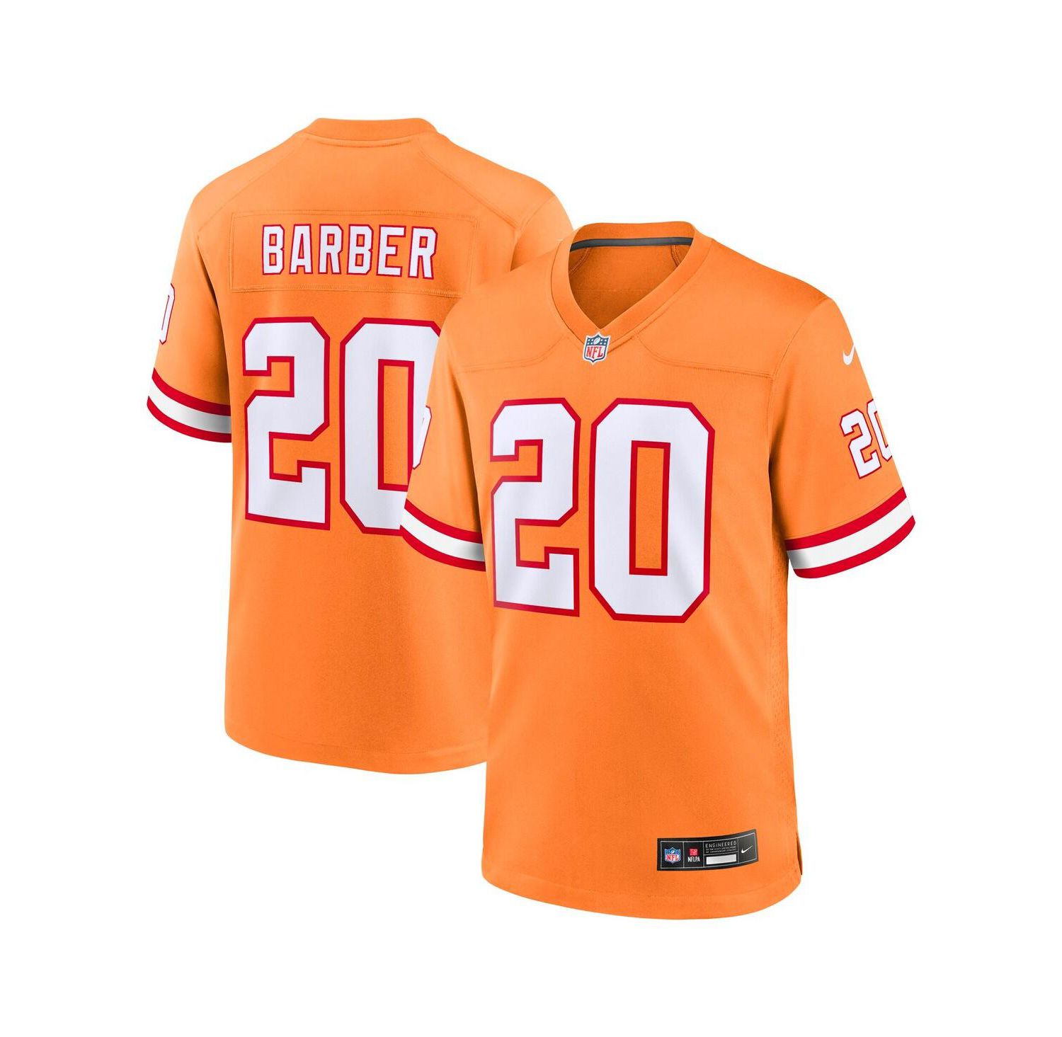 Big Boys Ronde Barber Orange Tampa Bay Buccaneers Retired Player Game Jersey