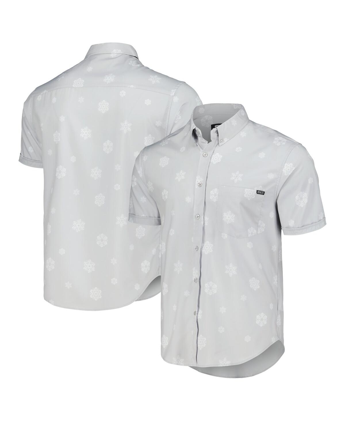 Men's and Women's Rsvlts Gray Star Wars Happy Hothidays Kunuflex Button-Down Shirt - Gray