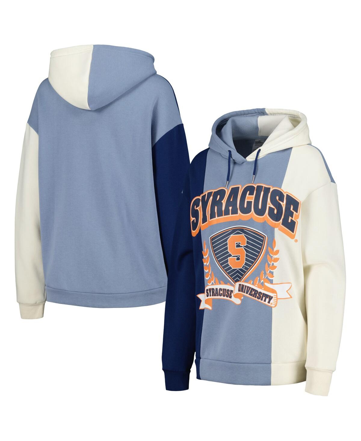 Women's Gameday Couture Navy Syracuse Orange Hall of Fame Colorblock Pullover Hoodie - Navy
