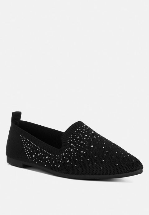 Женские туфли London Rag Abedi Rhinestone Embellished Pull Tab, цвет: Чёрный