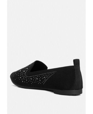 abedi rhinestone embellished pull tab loafers