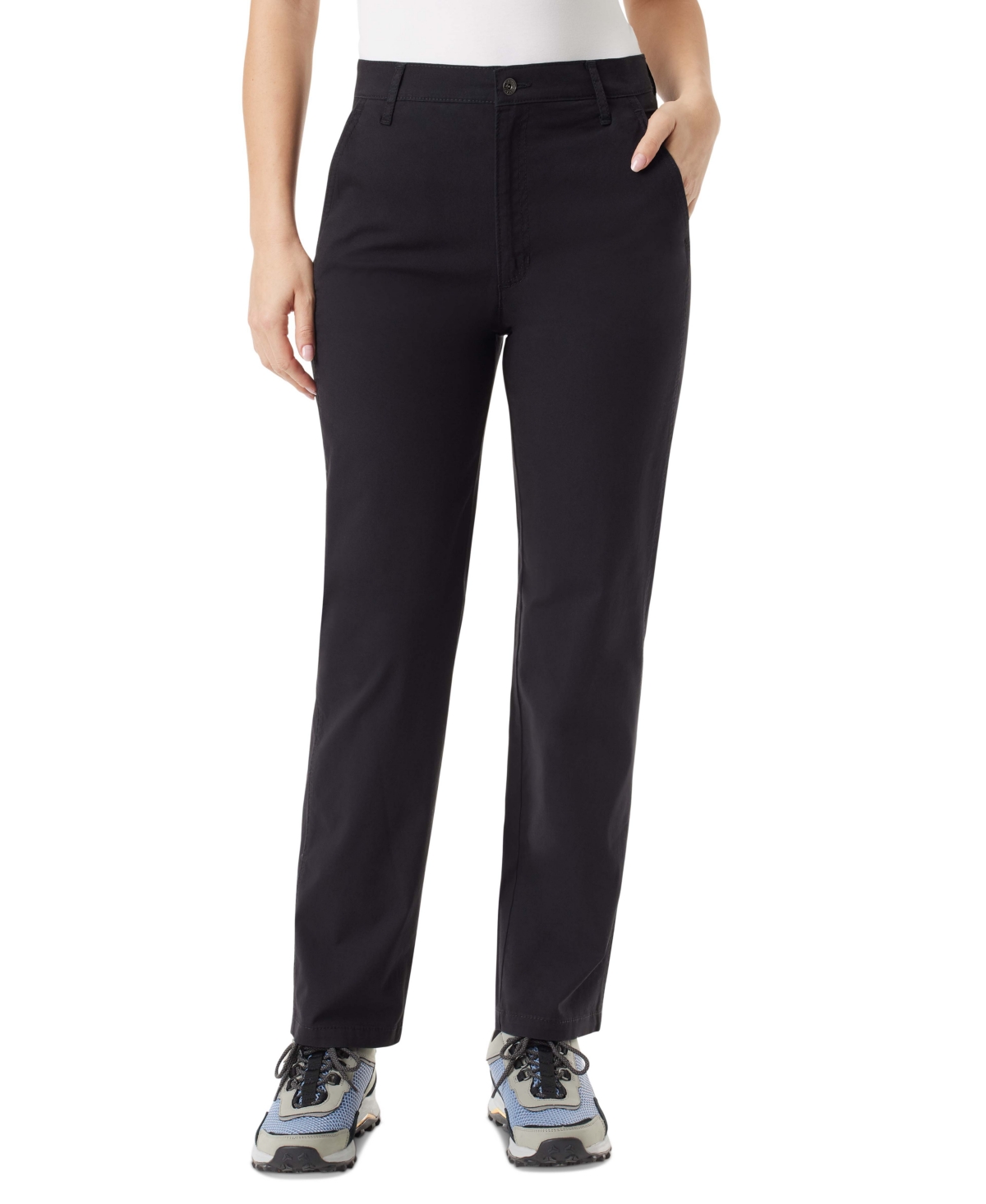 Shop Bass Outdoor Women's Stretch-canvas Anywhere Pants In Black Beauty
