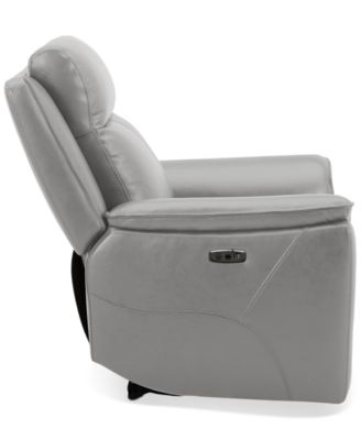 Addyson 41" Zero Gravity Leather Recliner with Power Headrest, Created for Macy's