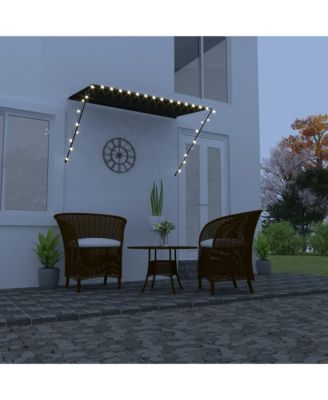 Retractable Awning with LED 98.4"x59.1" Anthracite