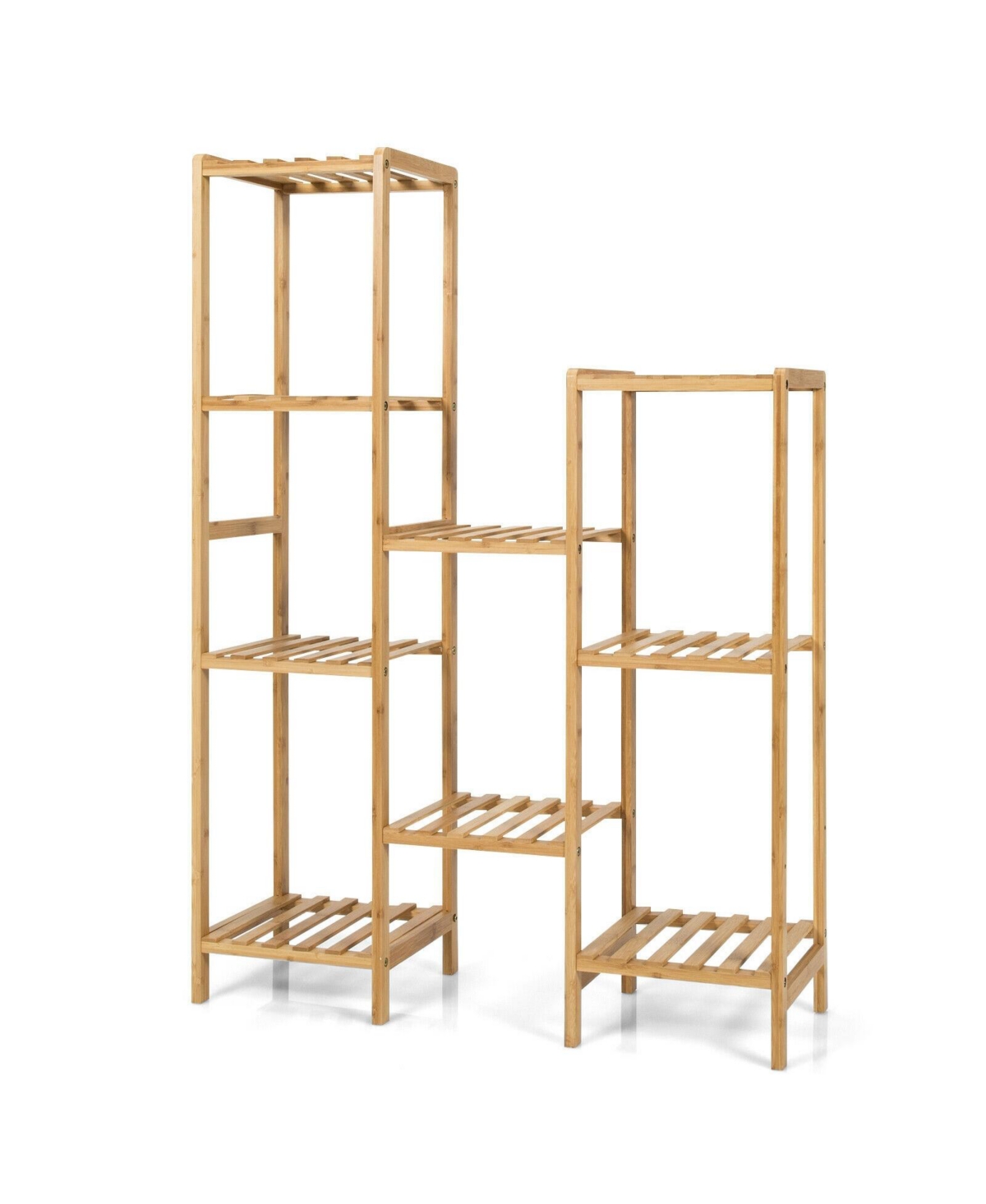 9-Tier Bamboo Plant Stand for Living Room Balcony Garden