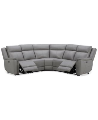 Addyson Zero Gravity Leather Sectional Collection, Created for Macy's