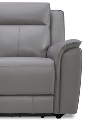 Addyson 117" 6-Pc. Leather Sectional with 2 Zero Gravity Recliners with Power Headrests and 1 Console, Created for Macy's