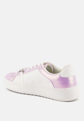 Women Nemo Contrasting Metallic Faux Leather Sneakers