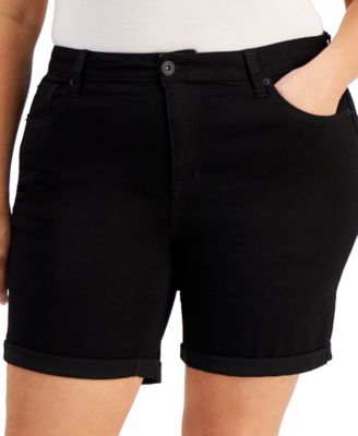 Trendy Plus Size Denim Bermuda Shorts 
