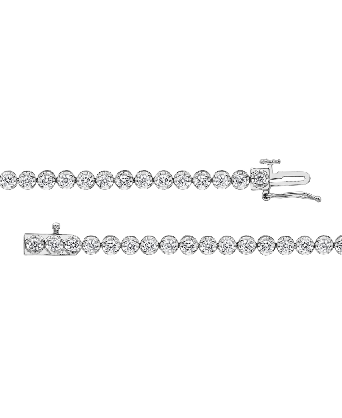 Macy's Diamond Tennis Bracelet (2 Ct. T.w.) In 14k White Gold In White Gold