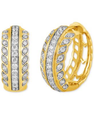 Macys diamond hoops sales