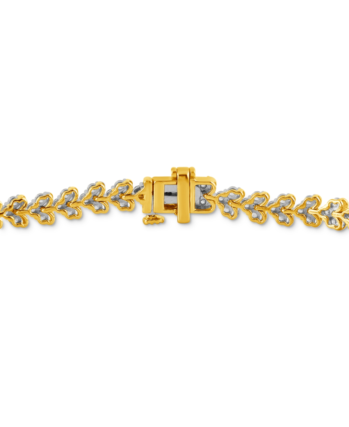 Shop Macy's Diamond Heart Cluster Tennis Bracelet (3 Ct. T.w.) In 10k Gold In Yellow Gold
