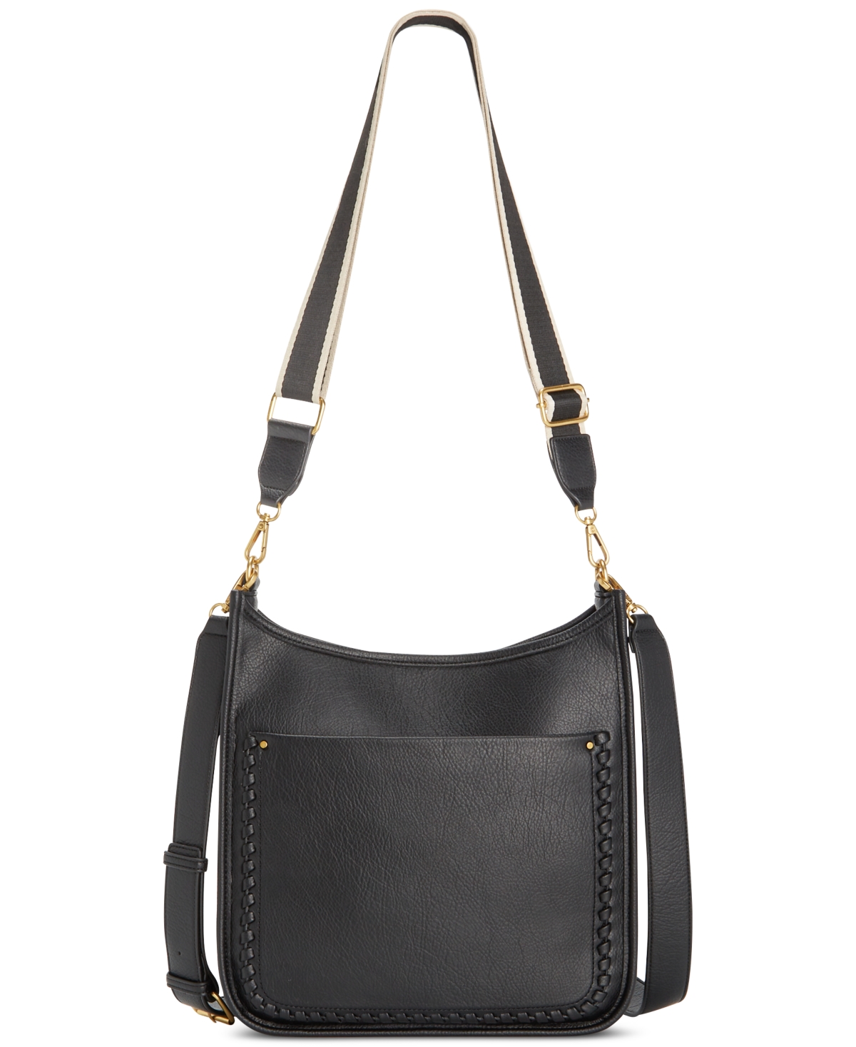 Shop Style & Co Whipstitch Medium Crossbody, Created For Macy's In Black