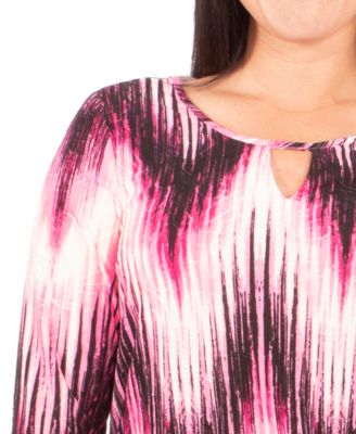 Plus Size 3/4 Sleeve Hi Lo Hem Top