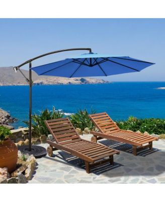 10 Feet Patio Offset Hanging Umbrella with Easy Tilt Adjustment