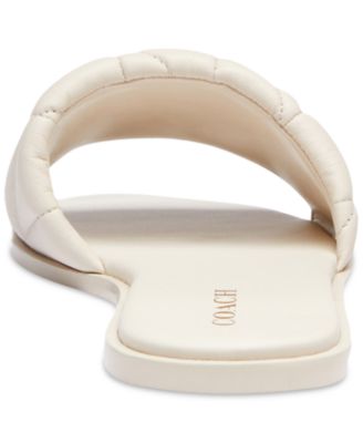 関税・送料込み★COACH★Holly Sandals COACH Holly Quilted Leather Slide Sandals | Dillard's