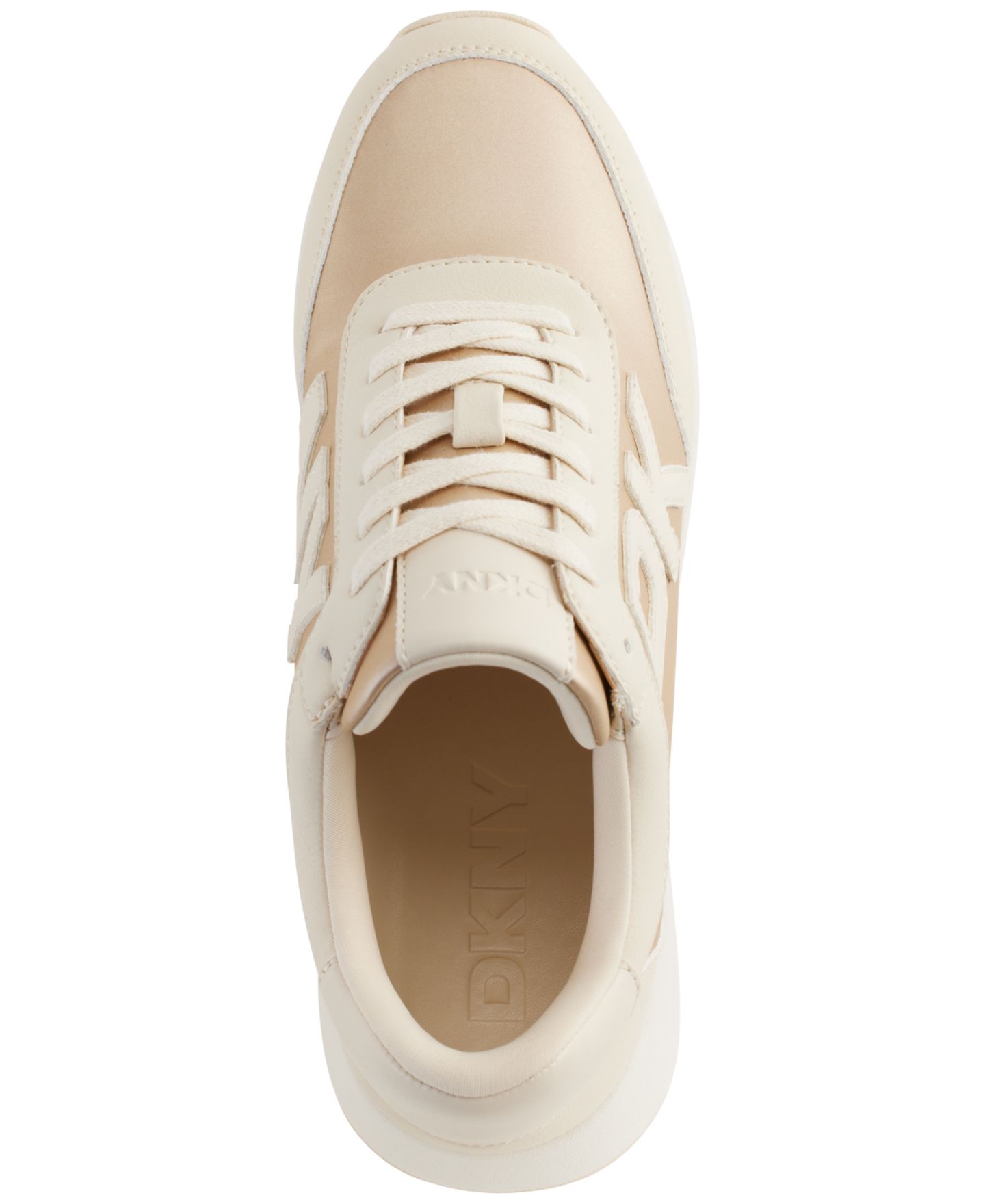 Женские кроссовки DKNY Oaks Logo Appliqué Athletic Lace Up, цвет: Костяной — фото 4