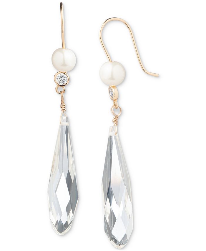 Lauren Ralph Lauren Stone & Imitation Pearl Linear Drop Earrings Macy's