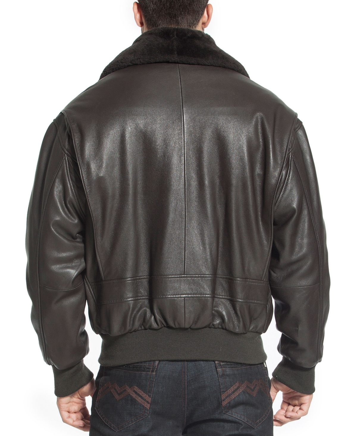 Landing Leathers Men G-1 Leather Flight Bomber Jacket - Big and Tall