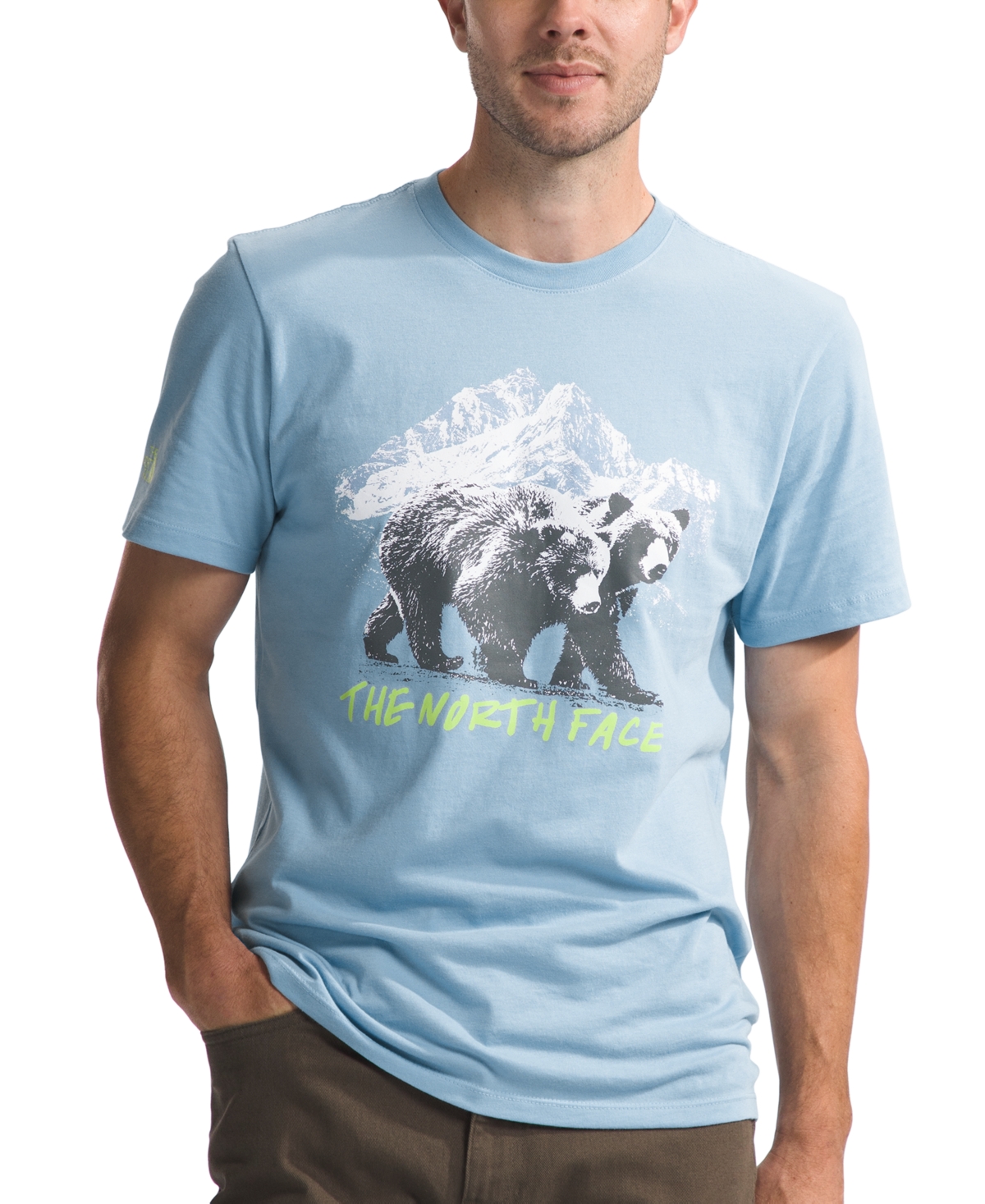 The North Face Men's Short-sleeve Bear Tee In Steel Blue