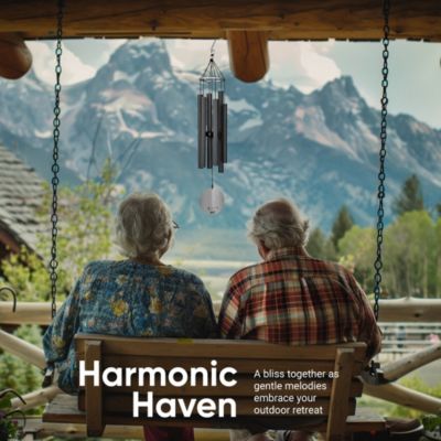 Aureole Tunes Wind Chimes - 6-Tube Outdoor Wind chime, E Pentatonic Scale - 36 Inch