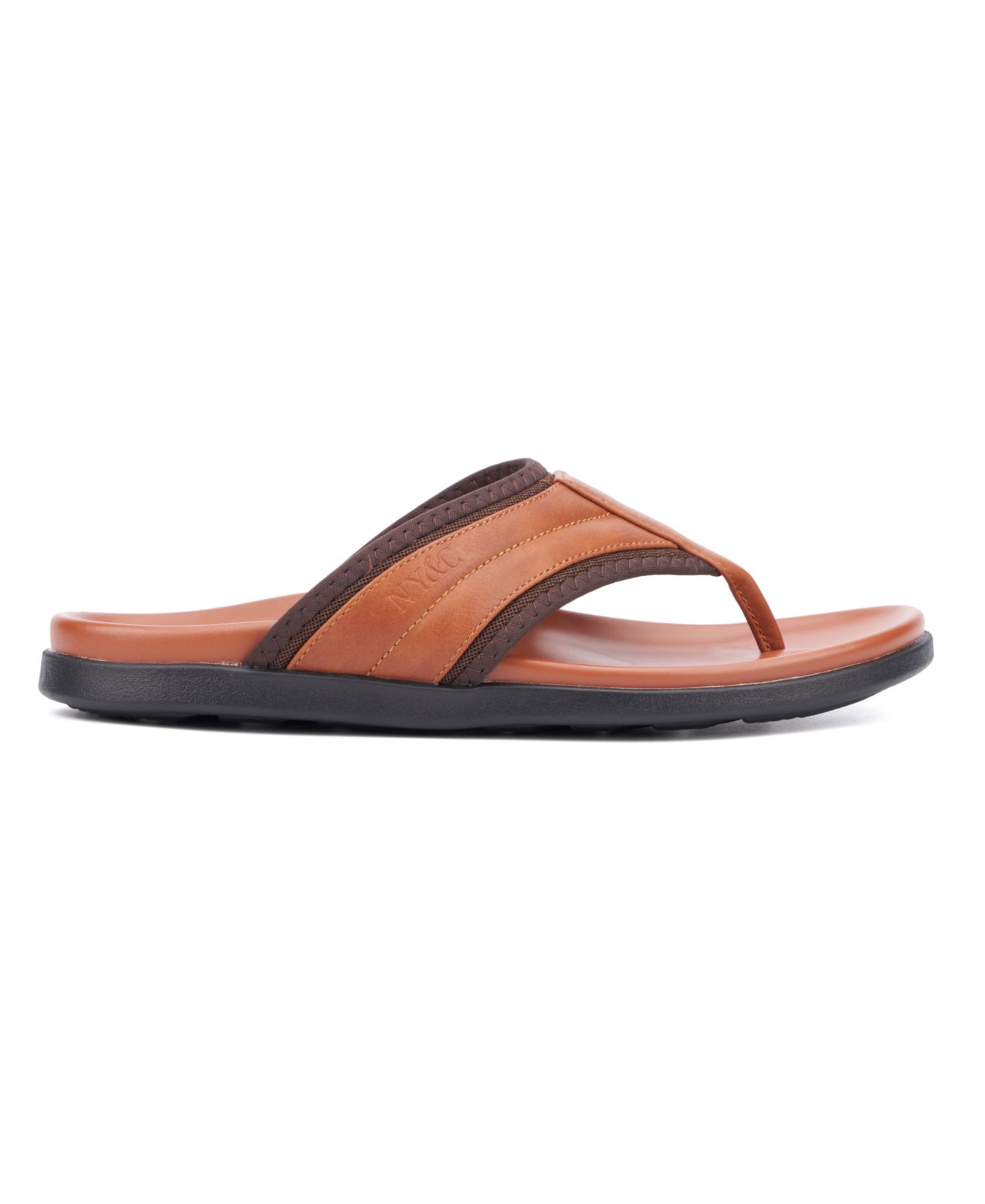 Мужские сандалии New York & Company Maxx Flip-Flop, цвет: Коньячный — фото 2
