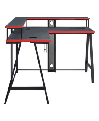 Office Star 36" Metal Disruptor L-Shape Gaming Desk
