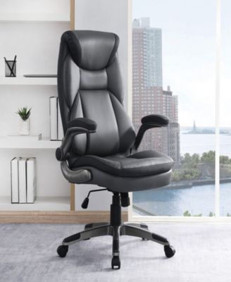 Office Star 49.5" Leather, Nylon Executive Bonded Leather Office Chair