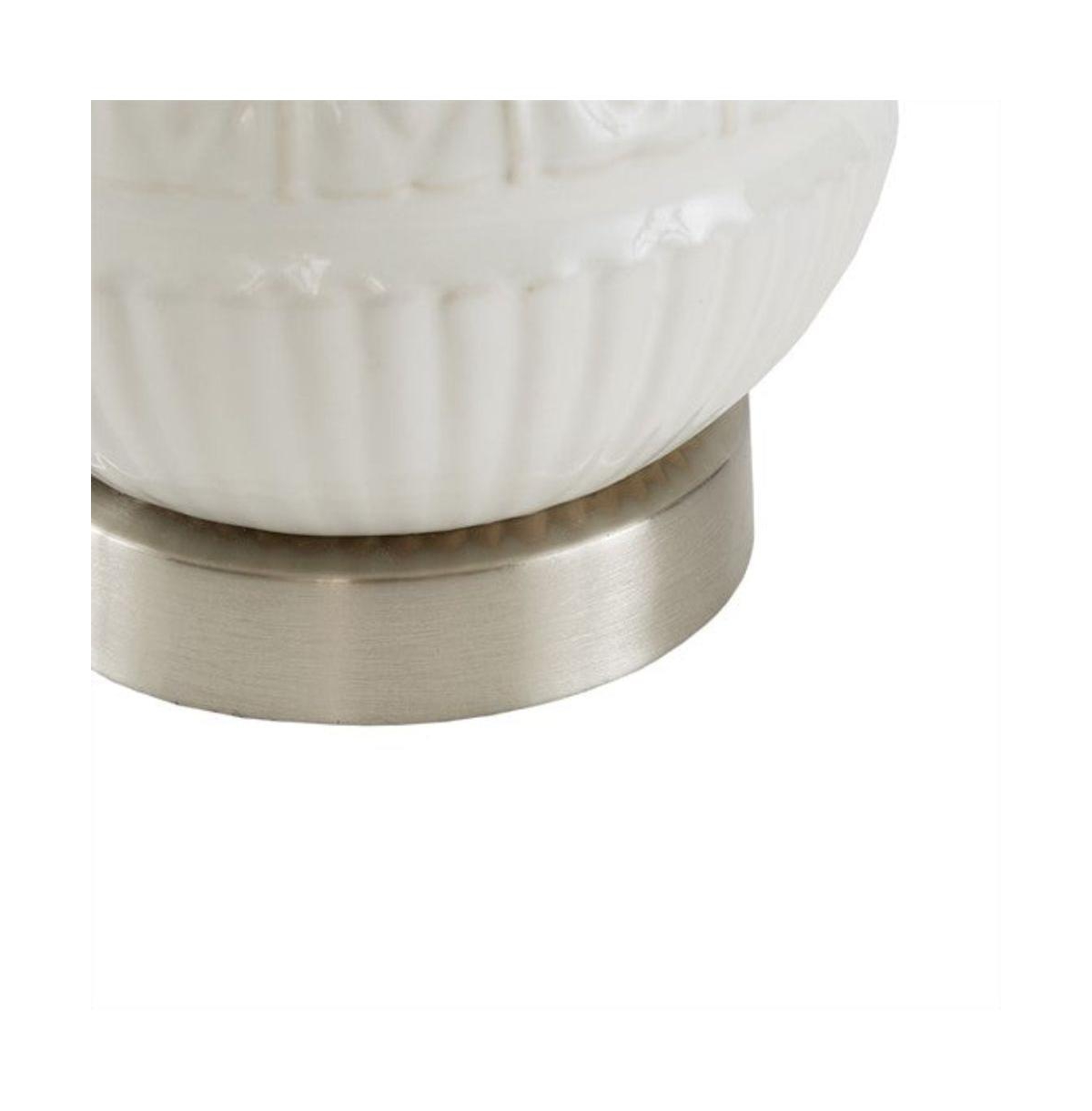 Home OutfittersTable Lamp, Great for Bedroom, Living Room, Casual - White