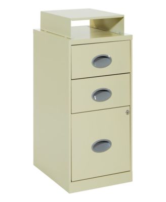 Office Star 27.75" 3 Drawer Locking Metal File Cabinet