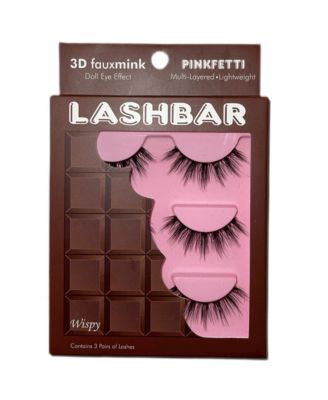 3-Pack Pinkfetti 3D Fauxmink Lash bar False Eyelashes