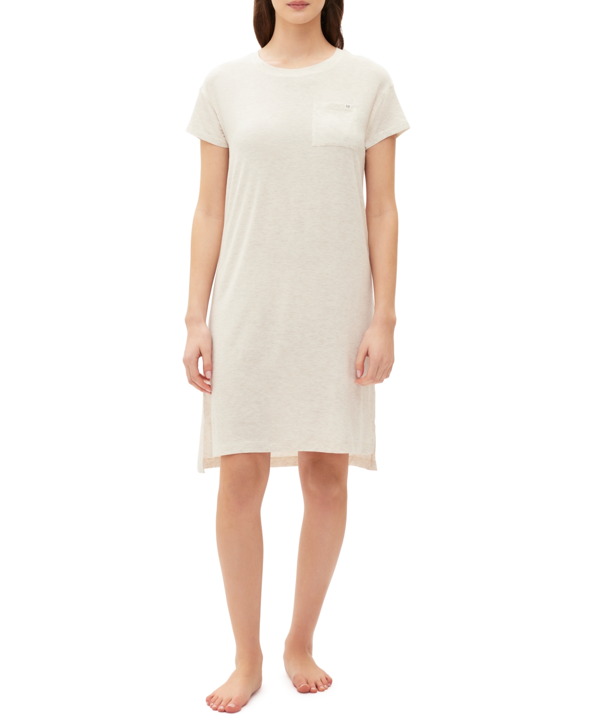 Women's Short-Sleeve Dorm Nightgown - Oatmeal