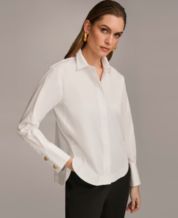 donna karan white blouse