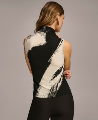 Donna Karan New York Donna Karan Women's Printed Mock Neck